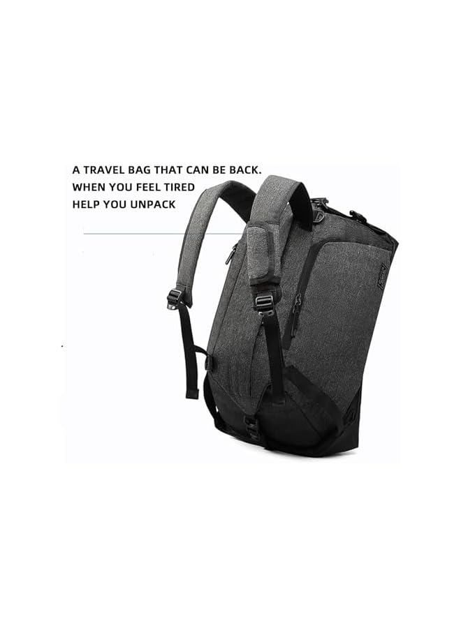 PROMASS Gym Bag Sports Duffle Bags Backpack Travel Weekender Bag Workout Bag With Wet Pocket & Shoes Compartment For Men Women, 46L, Lightweight Grey - Image 3