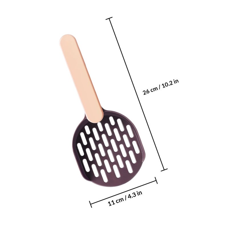 2 Pcs/1 Pack Cat Litter Shovel Thickened Kitten Litter Scoop Sand Waste Cleaning Up Tool for Pet ( /Coffee, Each Color 1pc) - Image 2