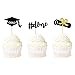 Ercadio 24 Pack Graduation Done Cupcake Toppers Black Glitter Grad Cap Diploma Cupcake Picks Class of 2026 Graduation Theme Party Cake Decorations - Image 4