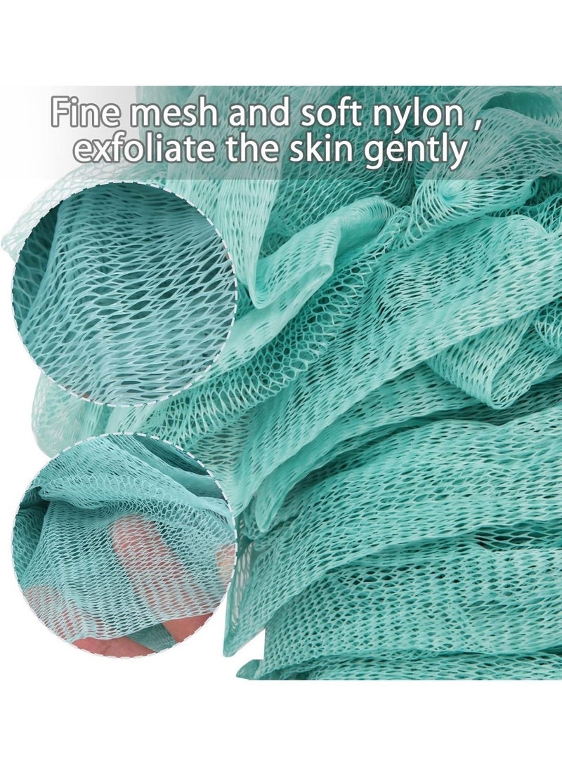 Back Scrubber for Shower – Loofah Sponge Brush Exfoliating Body, Long Handle Scrub Brush for Shower with Loofah on a Stick, Loofah with Handle, Shower Sponge with Handle, Bath Brush, Shower Brush for Body, PE Soft Mesh Luffa for Men and Women, Bathing Accessories Body Brushes - Image 4