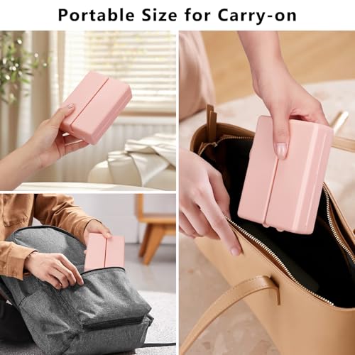 FYY 2 Pcs Daily Pill Organizer, 7 Compartments Portable Pill Case Travel Pill Organizer,[Folding Design] Pill Box for Purse Pocket to Hold Vitamins,Cod Liver Oil,Supplements and Medication-Pink - Image 3