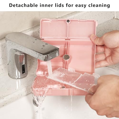 FYY 2 Pcs Daily Pill Organizer, 7 Compartments Portable Pill Case Travel Pill Organizer,[Folding Design] Pill Box for Purse Pocket to Hold Vitamins,Cod Liver Oil,Supplements and Medication-Pink - Image 5