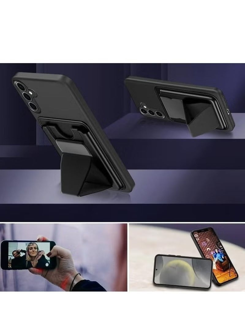 JAJEEK Samsung Galaxy S25 Plus Case – Magnetic Wallet Case with Card Holder, Kickstand, and Car Mount Compatibility – Slim, Shockproof, and Durable Soft Cover with Stand Function – Stylish Protective Back Cover for Galaxy S25 Plus 6.7-Inch - Image 3