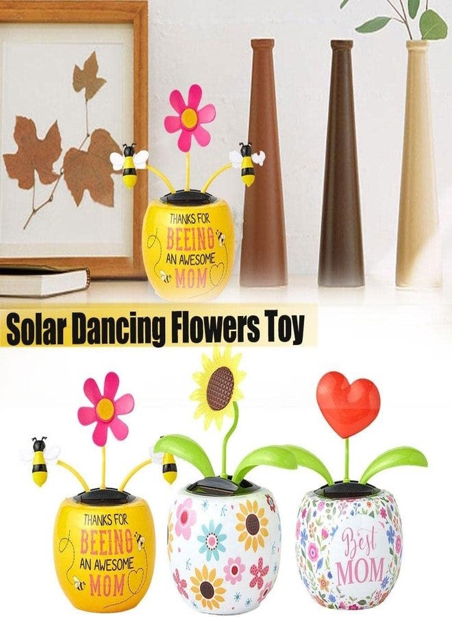 baolaili Sunflower Solar Dancing Solar Toys Solar Dancing Flower,Solar Powered Swinging Animated Dancer Toy Car Decoration for Car Dashboard Office Desk Dancer Toy - Image 2