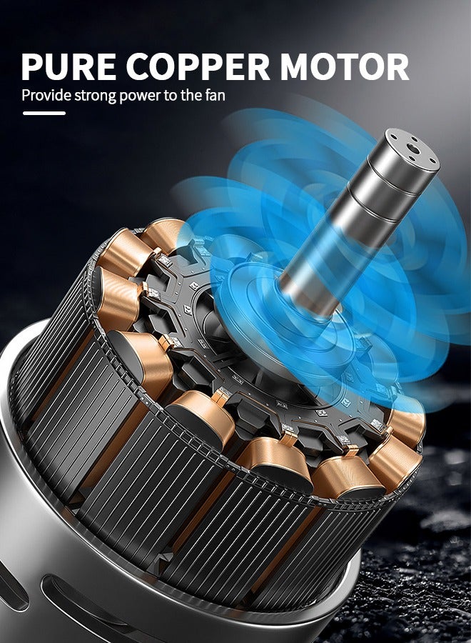 GROIC Cooling Car Fan, USB Powered Automobile Cooling Fan for Car Backseat, Headrest 360 Degree Rotatable Dual Head Speed Rear Seat Air Fan 3 Speed Strong Wind Rear Seat Air Circulation Fan - Image 5