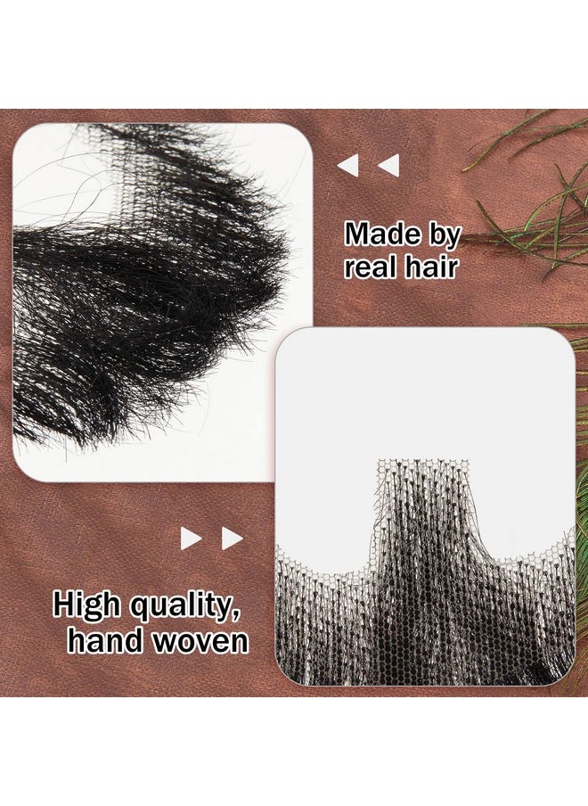 Juexica - Fake Beard Tied Facial Hair Fake Mustache Realistic Beard Fake Facial Hair Invisible False Beards For Entertainment Drama Party Movie Prop - Image 1