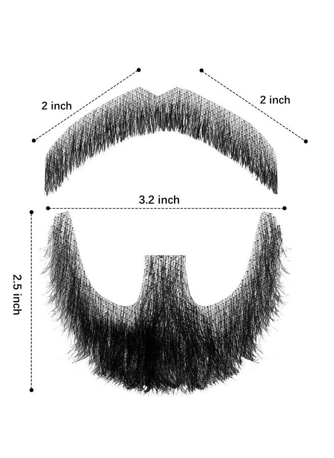 Juexica - Fake Beard Tied Facial Hair Fake Mustache Realistic Beard Fake Facial Hair Invisible False Beards For Entertainment Drama Party Movie Prop - Image 1