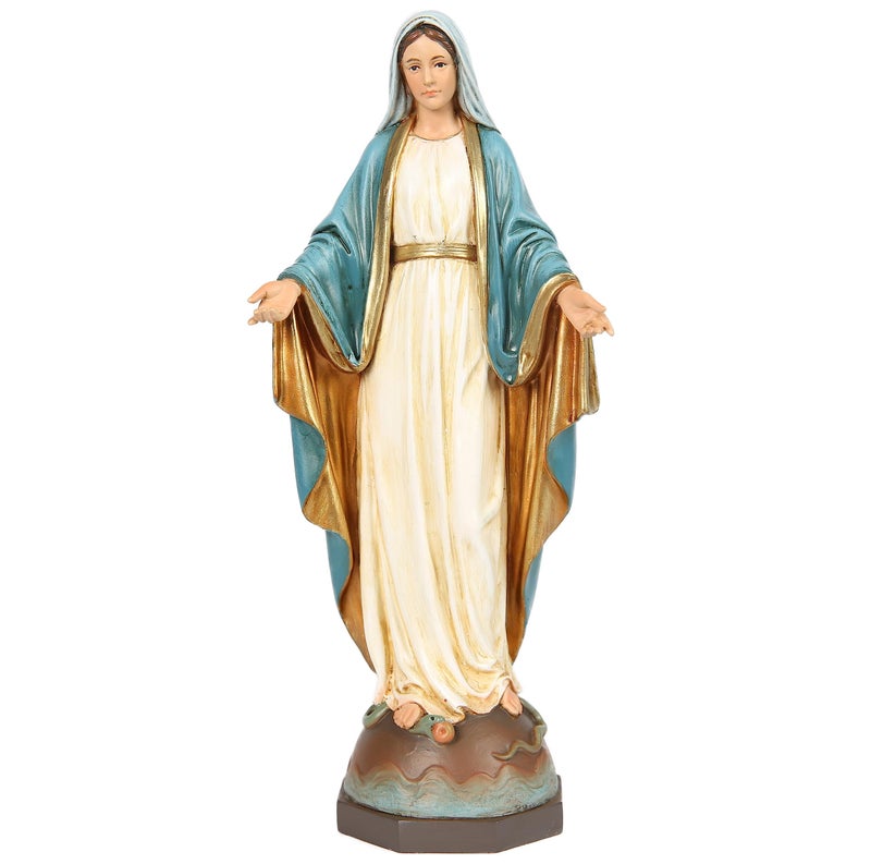 BC BUILDCLASSIC BC Catholic Our Lady of Grace Statue  Holy Mother Figure  Religious Gfit of Home decor  7 inch H  Hand Painted by Buildclassic (Elegant) - Image 1