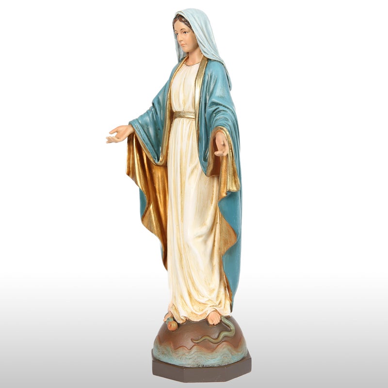 BC BUILDCLASSIC BC Catholic Our Lady of Grace Statue  Holy Mother Figure  Religious Gfit of Home decor  7 inch H  Hand Painted by Buildclassic (Elegant) - Image 3