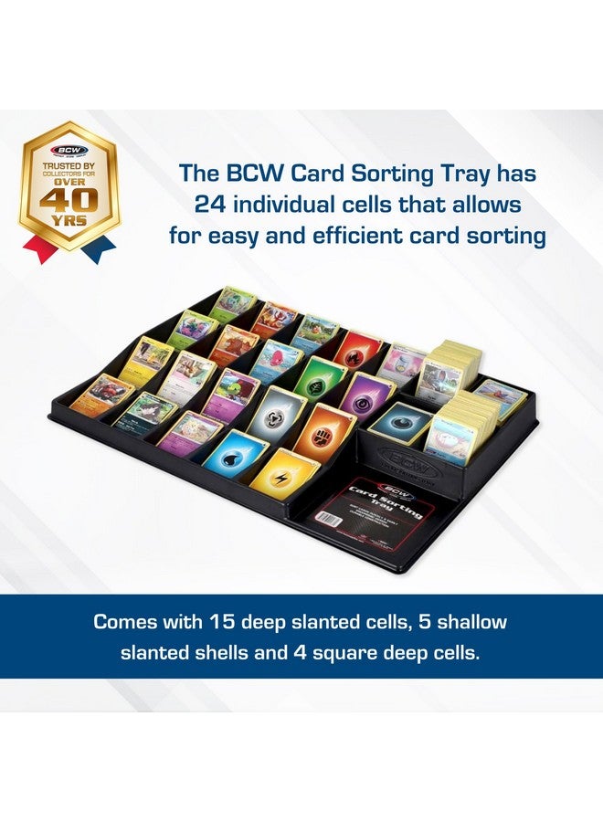 BCW Basic Trading Card Sorting Tray - 1ct | 24-Cell Organizer Display Case & Card Storage | Perfect for Sorting, Displaying, and Storing TCG & Gaming Cards Collections - Image 2