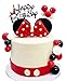 Tarocynn 20Pcs Mouse Birthday Cake Topper with Bows and Ears Happy Birthday Party Baby Shower Decorations Supplies - Image 3