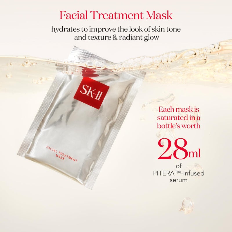 SK-II Facial Masks - Brightening Face Mask Sheets to Help Improve Tone, Texture & Radiance - Anti-Aging Treatment for Replenished Moisture & Visibly Healthier Skin (10 Count) - Image 2