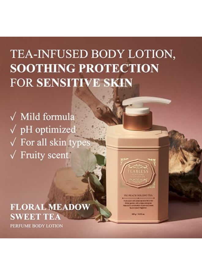 TEABLESS Fig Peach Oolong Tea Perfumed Body Lotion Daily Moisturizer Body Lotion For Dry Skin Sensitive Skin NonGreasy Slow Aging Fig Fruity Scent Korean Skin Care - Image 3