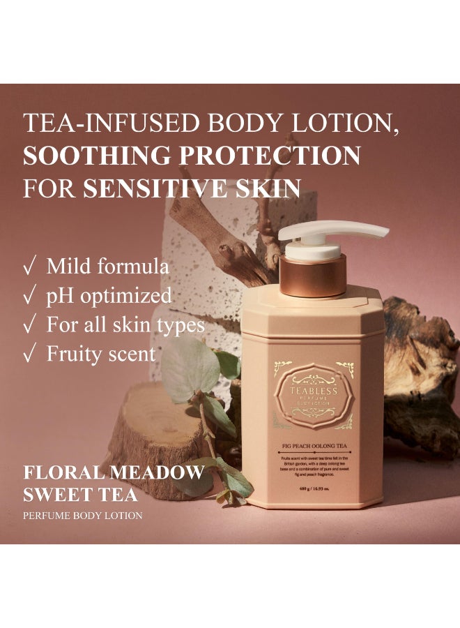 TEABLESS Fig Peach Oolong Tea Perfumed Body Lotion Daily Moisturizer Body Lotion For Dry Skin Sensitive Skin NonGreasy Slow Aging Fig Fruity Scent Korean Skin Care - Image 4