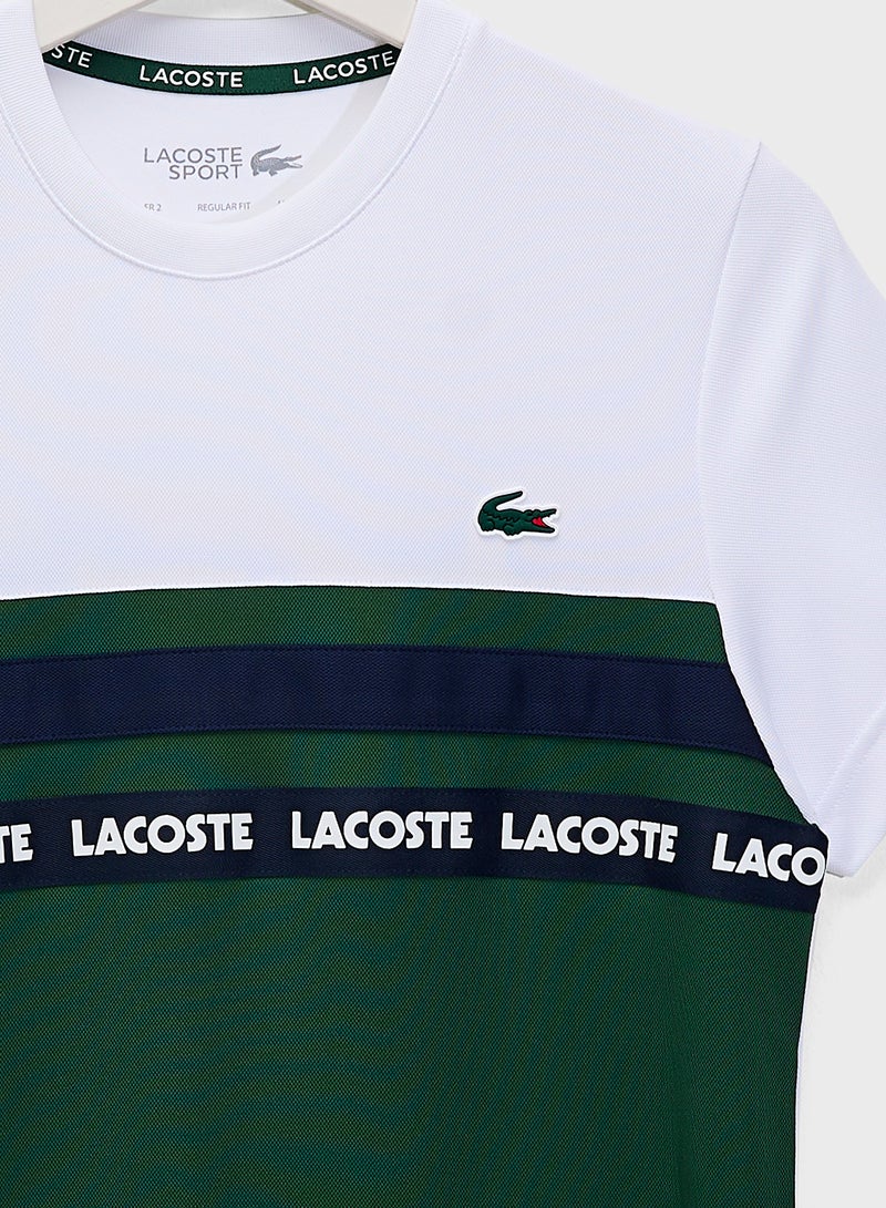 LACOSTE Logo Crew Neck Short Sleeve T-Shirt - Image 3