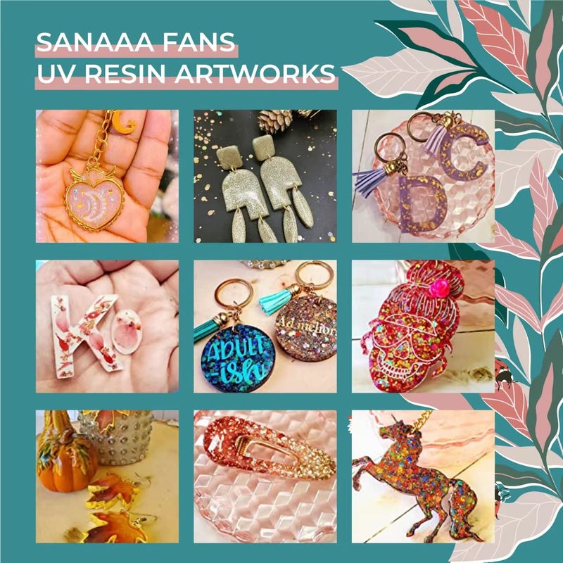 SANAAA UV Resin Clear Hard Type 100g Transparent UV Solar Curing Resin for DIY Earring Pendant Jewelry Making - Image 4