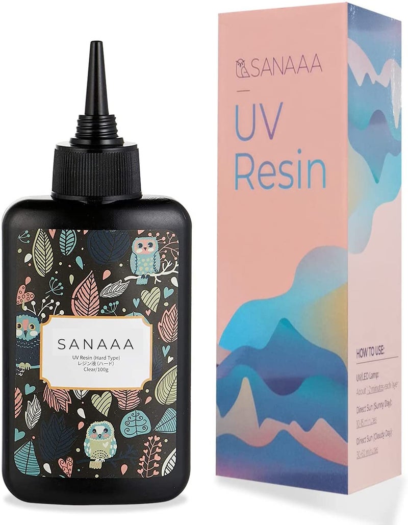 SANAAA UV Resin Clear Hard Type 100g Transparent UV Solar Curing Resin for DIY Earring Pendant Jewelry Making - Image 1