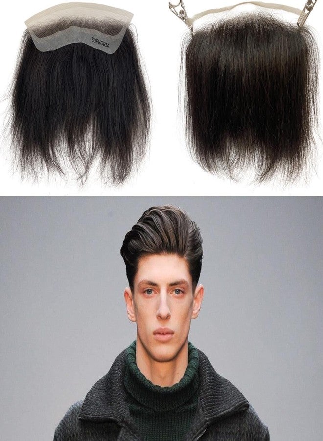 EUPHORIA® ELITELACE Invisible Hairline Patch for Men - Real Brown, 100% Natural Human Hair, Ultra-Fine Swiss Lace Front Wig, Handcrafted for Seamless Receding Hairline Coverage - Image 1