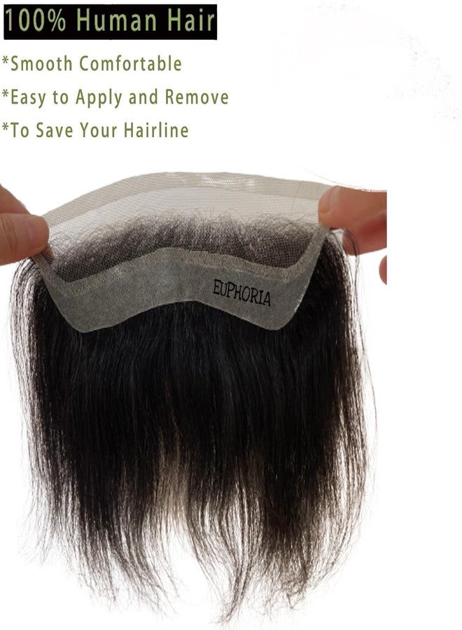 EUPHORIA® ELITELACE Invisible Hairline Patch for Men - Real Brown, 100% Natural Human Hair, Ultra-Fine Swiss Lace Front Wig, Handcrafted for Seamless Receding Hairline Coverage - Image 3