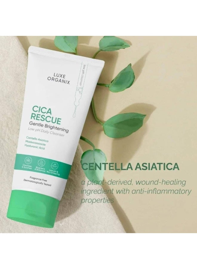 LUXE ORGANIX Cica Rescue Gentle Brightening Daily Cleanser 150 g Face Wash Purify and Refresh Skin Deep Cleansing for Sensitive Skin - Image 3