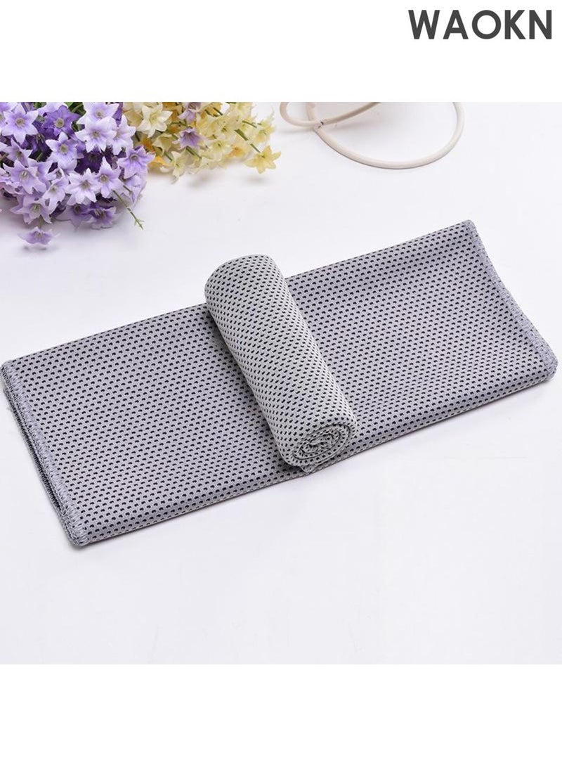 WAOKN 4-pack cooling towels, sweat absorbing ice silk towels, ice sensitive ice towels, soft and breathable sports towels, can be used as quick drying towels for yoga, Pilates, golf, gym, camping, hiking and other exercise activities. - Image 2