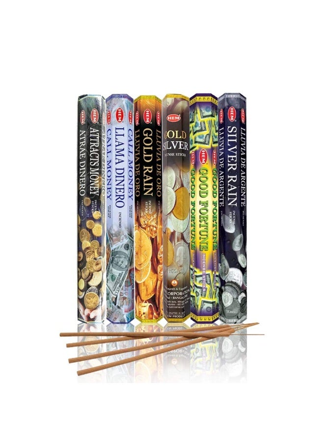 HEM Assorted Hexa Combo Incense Sticks (6 Money Drawing Scents) - Image 1