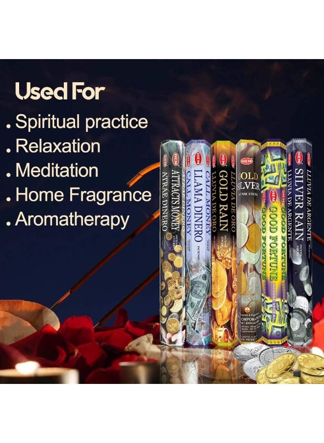 HEM Assorted Hexa Combo Incense Sticks (6 Money Drawing Scents) - Image 2