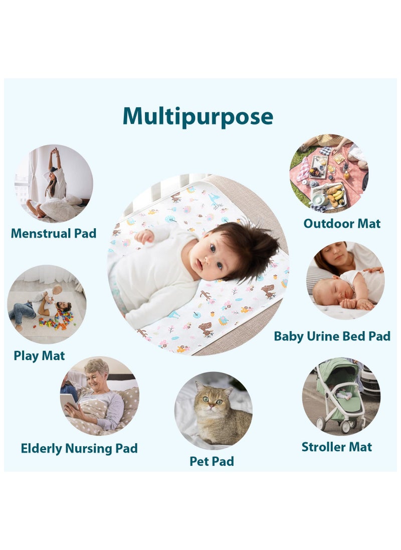 Mr. Penda Waterproof Bed Pad with 100% Cotton Top, 50x70cm Washable Reusable Mattress Protector Incontinence Pad Bed Cover for Baby, Toddler, Children, Adults  - Image 5