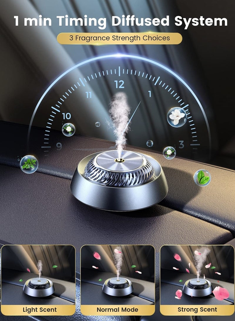 KASTWAVE Car Air Fresheners, Car Essential Oil Diffuser with 2 Natural Essential Oils,A New Smell Experience By Atomization for Family Vehicle Vacation Black - Image 3