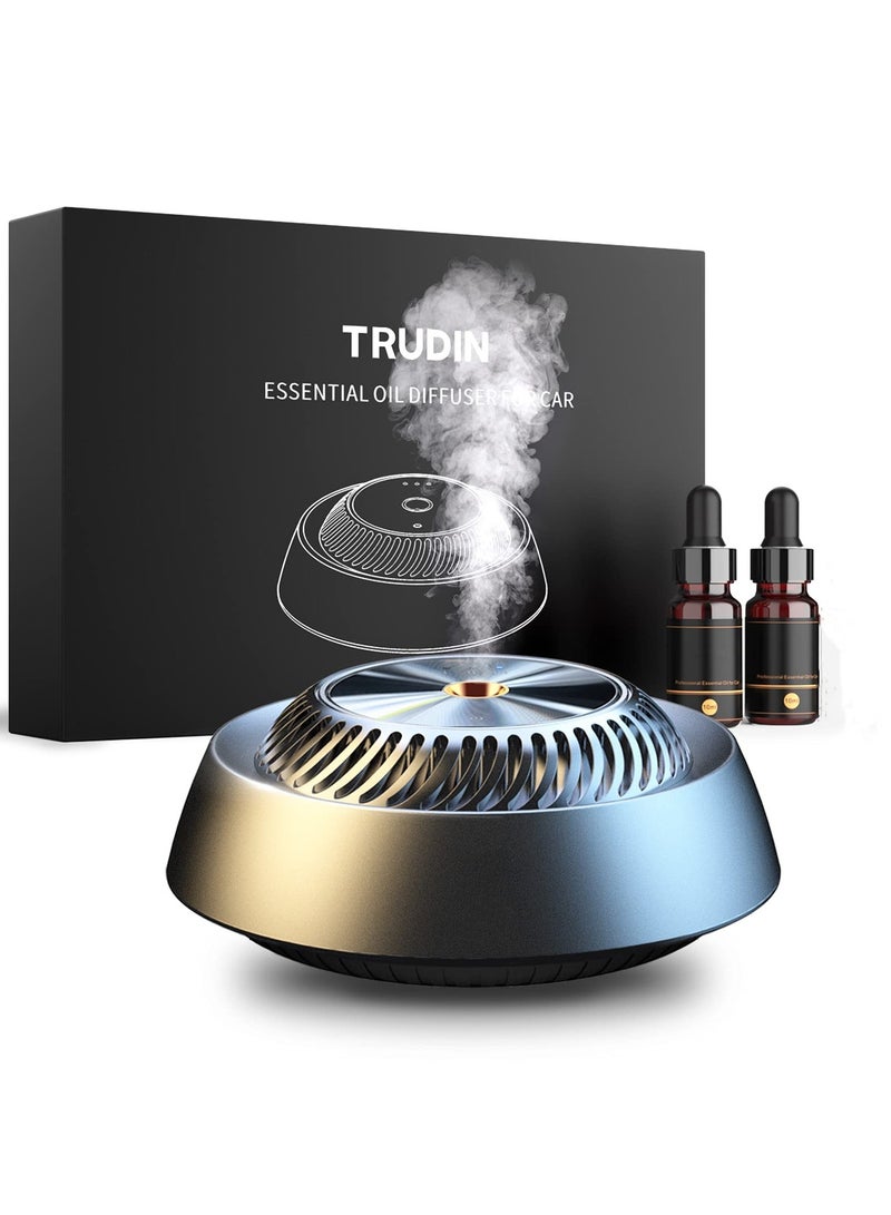 KASTWAVE Car Air Fresheners, Car Essential Oil Diffuser with 2 Natural Essential Oils,A New Smell Experience By Atomization for Family Vehicle Vacation Black - Image 1
