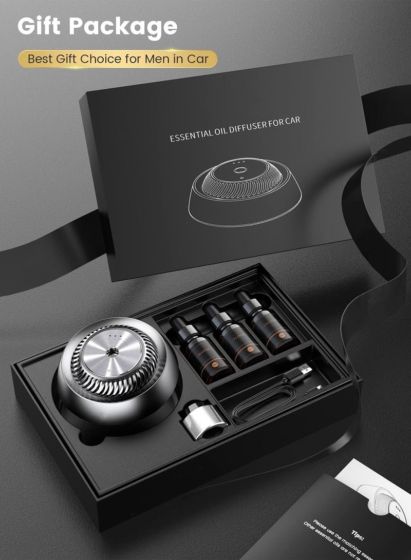 KASTWAVE Car Air Fresheners, Car Essential Oil Diffuser with 2 Natural Essential Oils,A New Smell Experience By Atomization for Family Vehicle Vacation Black - Image 4