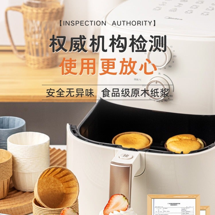 Christmas Roll-Top Paper Cupcake Cups, High-Temperature Resistant Disposable Cake Cups, Household Ins-Style Baking Molds, Muffin Cups - Image 5