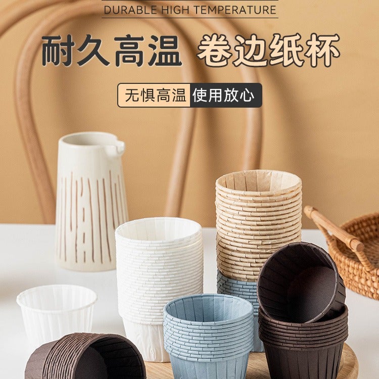 Christmas Roll-Top Paper Cupcake Cups, High-Temperature Resistant Disposable Cake Cups, Household Ins-Style Baking Molds, Muffin Cups - Image 2
