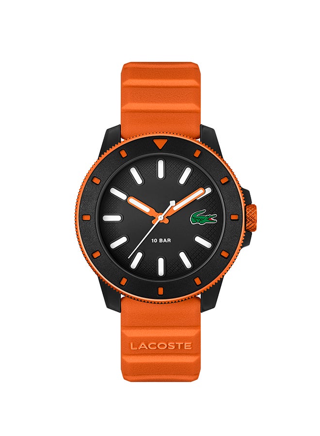 LACOSTE ROUND ANALOG MEN'S BLACK CASE WATCH - 2011416 - Image 1