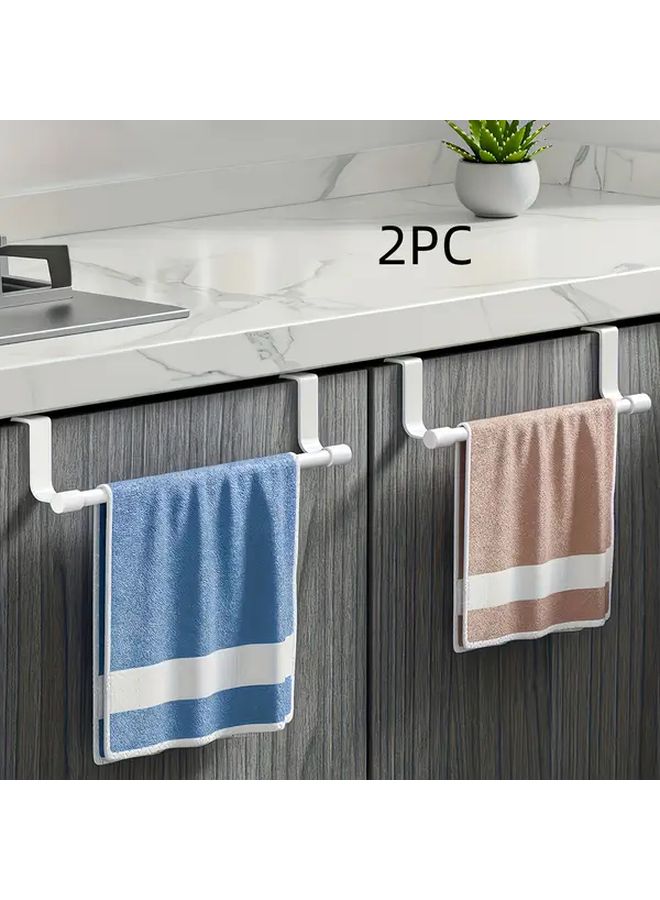 Large Black Wall Mounted No Drill Bathroom Shelf Towel Rack Space Saving Organizer - Image 5