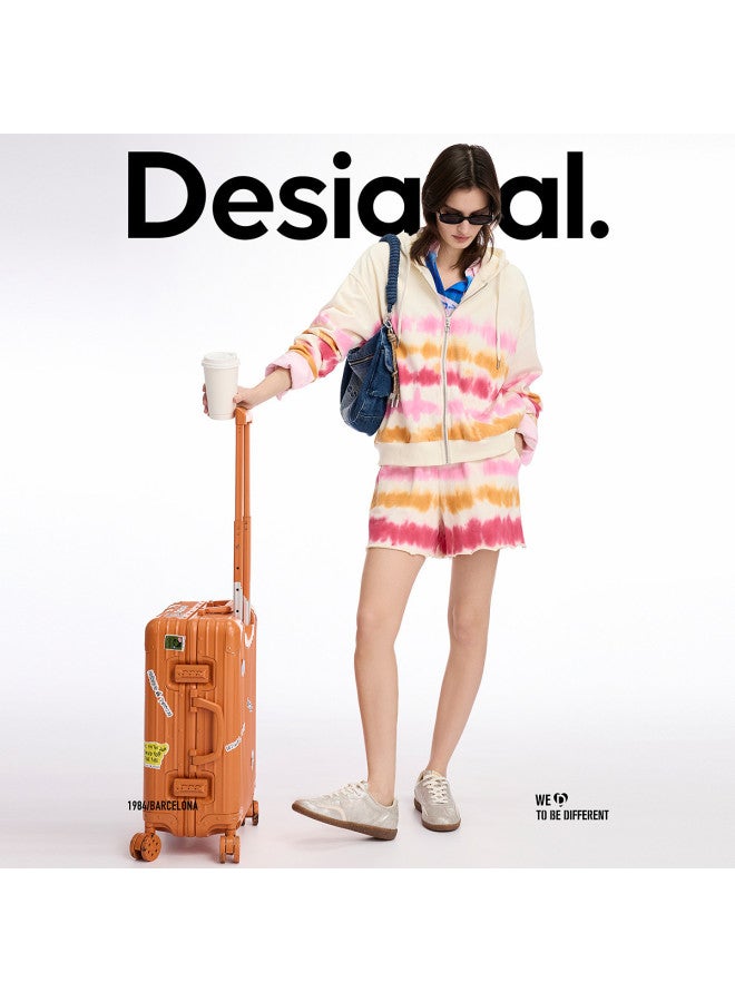 DESIGUAL new 2025 Spring/summer Gradient Stripe Tie-dye Cotton Cardigan Women's Outerwear - Image 3