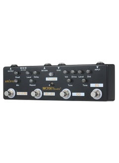 Guitar Multi Effect Pedal,5 in 1 Multieffects Peda with Delay,Reverb,Distortion,Fx Loop and Overdrive