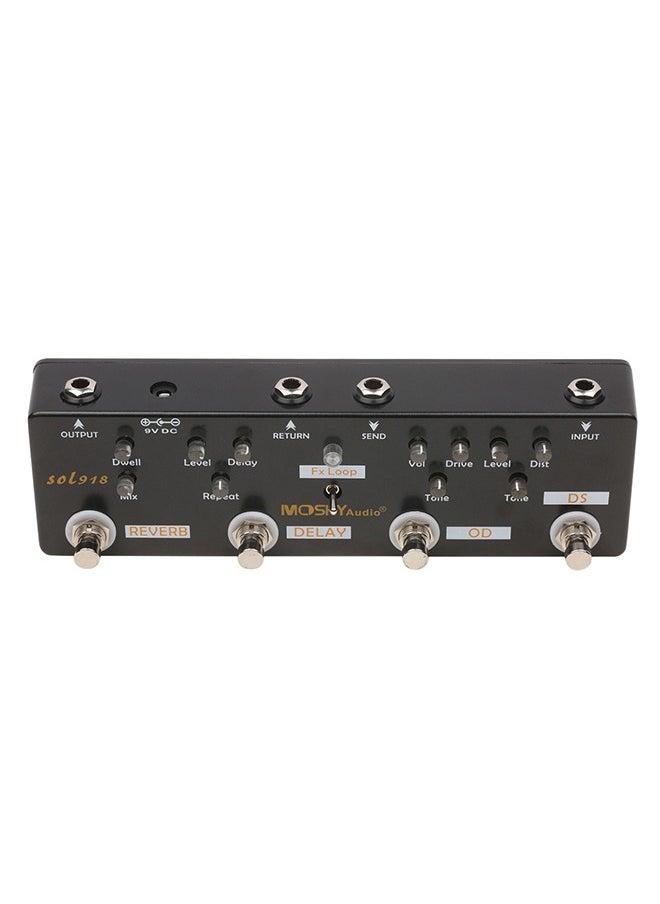 Mosky Guitar Multi Effect Pedal,5 in 1 Multieffects Peda with Delay,Reverb,Distortion,Fx Loop and Overdrive  - Image 3