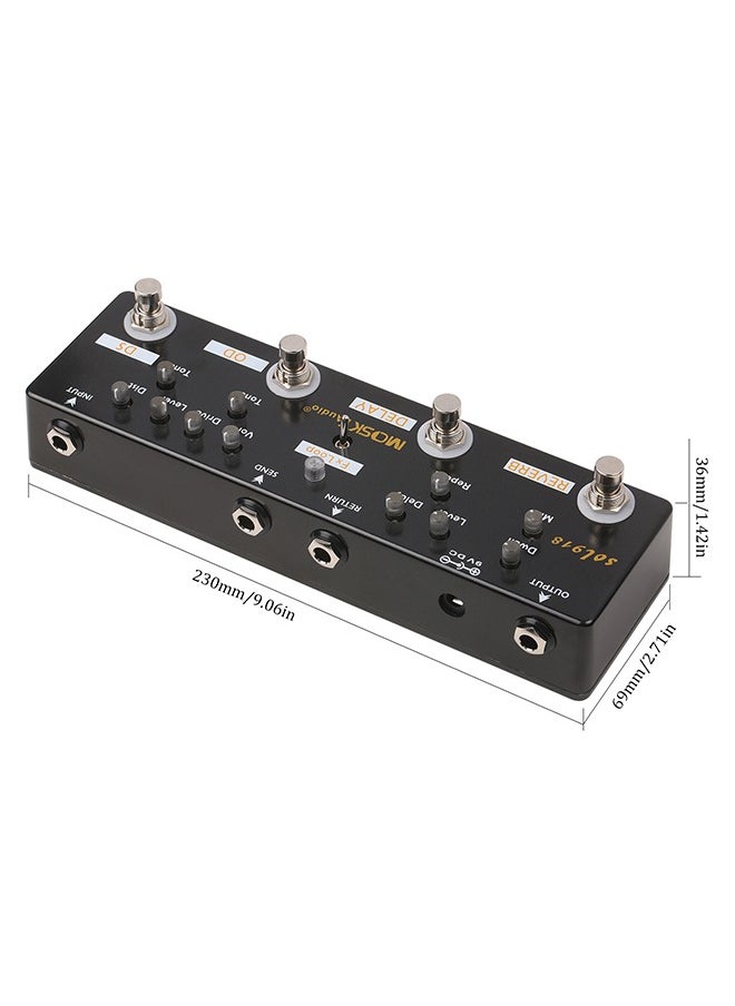 Mosky Guitar Multi Effect Pedal,5 in 1 Multieffects Peda with Delay,Reverb,Distortion,Fx Loop and Overdrive  - Image 5
