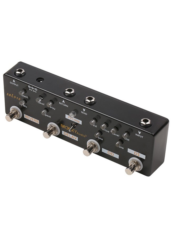 Mosky - Guitar Multi Effect Pedal,5 in 1 Multieffects Peda with Delay,Reverb,Distortion,Fx Loop and Overdrive - Image 1