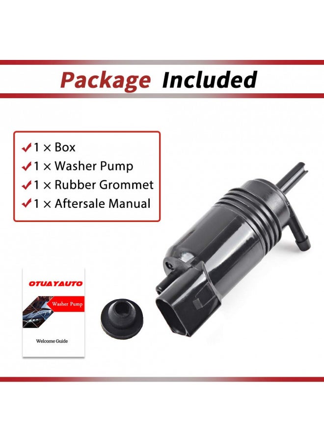OTUAYAUTO OTUAYAUTO Windshield Washer Pump - Replacement for Chevy Silverado 1500, 2500, 3500, GMC Acadia, Sierra 1500, 2500, 3500, Original Factory OEM: 22999423, 84518407 Washer Fluid Pump with Grommet  - Image 4