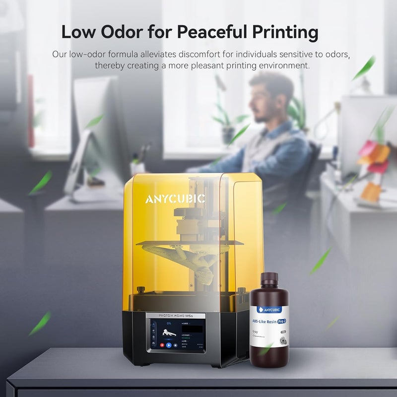إني كيوبيك راتنج ABS-Like Pro 2، راتنج طابعة ثلاثية الأبعاد مطور بدقة 8K مع قوة ومتانة محسّنة، دقة عالية، رائحة منخفضة، توافق واسع مع جميع طابعات LCD ثلاثية الأبعاد (بيج، 1 كجم) - Image 5
