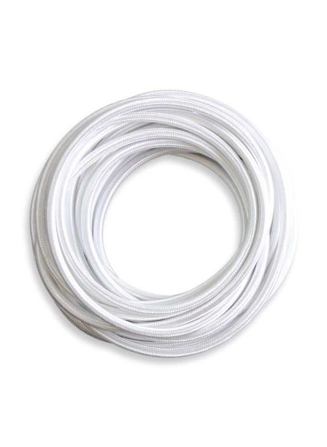 Prunlla 32.8Ft Fabric Cloth Covered Round Wire Prunlla Vintage 18/2 Industrial Electrical Lamp Cord 18 Gauge Antique Style For Retro Lamp Diy Projects Pearl  - Image 2