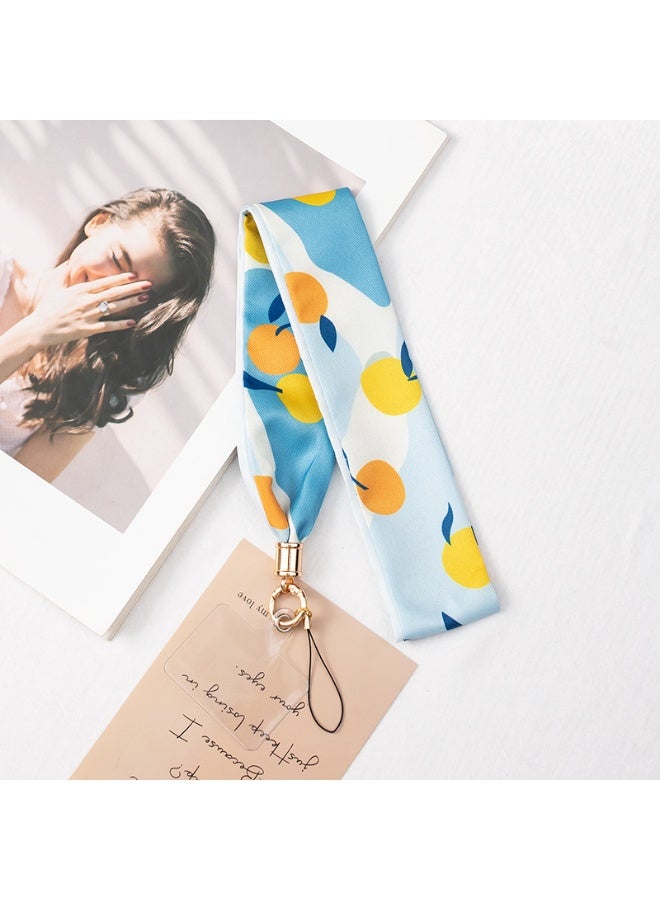 NIBEMINENT Beaded Phone Lanyard, Anti Lost Removable Wrist Strap, Long Satin Chain Pendant Bracelet Pendant, Phone Keychain Lanyard