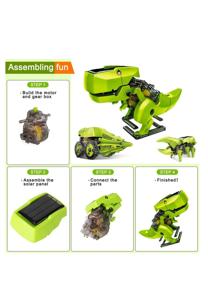 MAGIC VAULT Robot Dinosaur Toys, 3-in-1 Solar Robot Kit, STEM Projects for Kids Ages 8-12, Building Games Robot Toys for 8 9 10 11 12 Year Old Boys Girls - Image 3