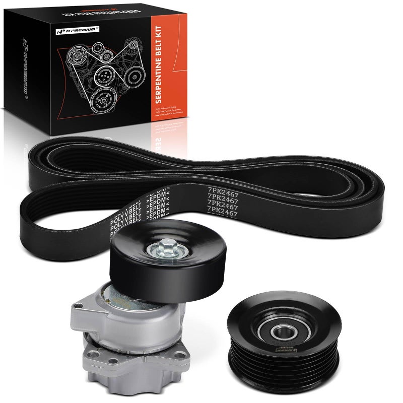 A-Premium APremium Engine Serpentine Belt Drive Kit Compatible with Nissan Cars Pathfinder 20082012 Titan 20042015 Armada 20052015 56L