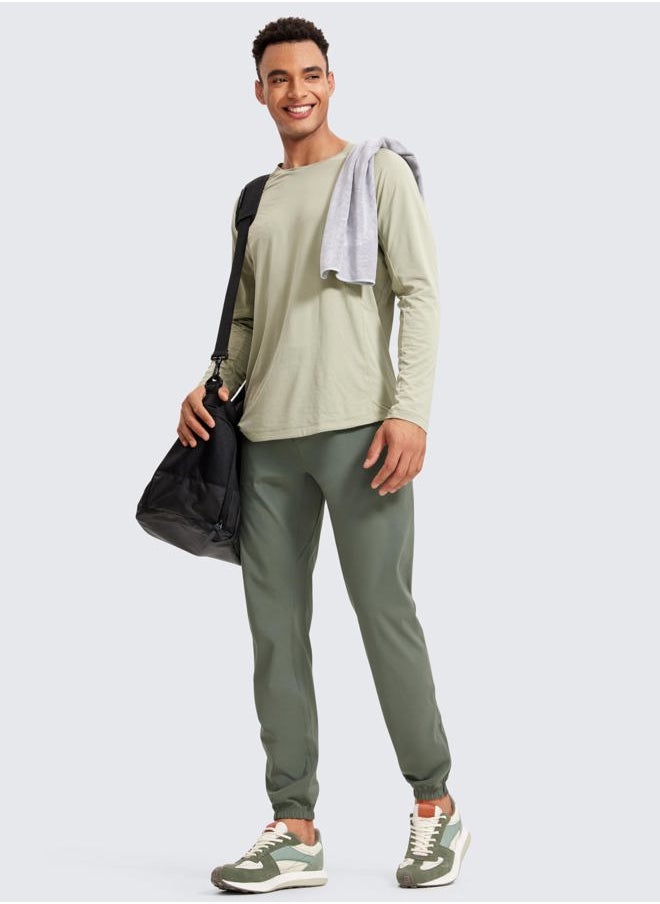 CRZ YOGA - Mens 4-Way Stretch Golf Joggers with Pockets 30" - Track Gym Athletic Workout Hiking Pants Grey Sage Large - Image 1