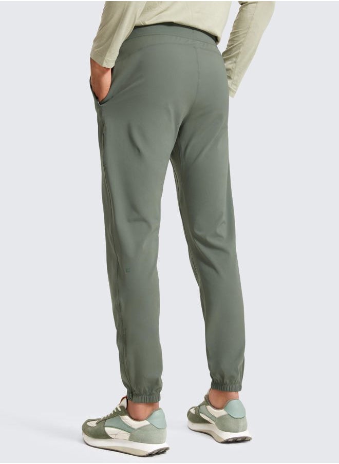 CRZ YOGA - Mens 4-Way Stretch Golf Joggers with Pockets 30" - Track Gym Athletic Workout Hiking Pants Grey Sage Large - Image 1