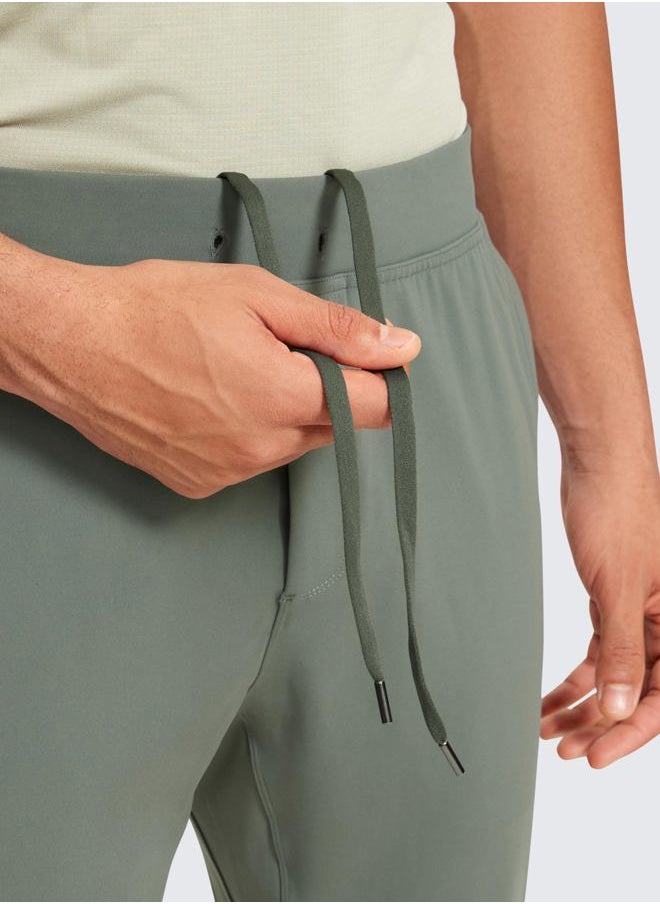 CRZ YOGA - Mens 4-Way Stretch Golf Joggers with Pockets 30" - Track Gym Athletic Workout Hiking Pants Grey Sage Large - Image 1