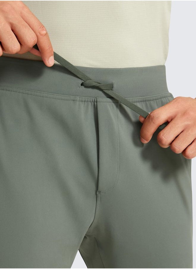CRZ YOGA - Mens 4-Way Stretch Golf Joggers with Pockets 30" - Track Gym Athletic Workout Hiking Pants Grey Sage Large - Image 1